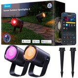 Les spots d'extérieur intelligents Govee comptent rgbicww - pack de 2 spots de jardin