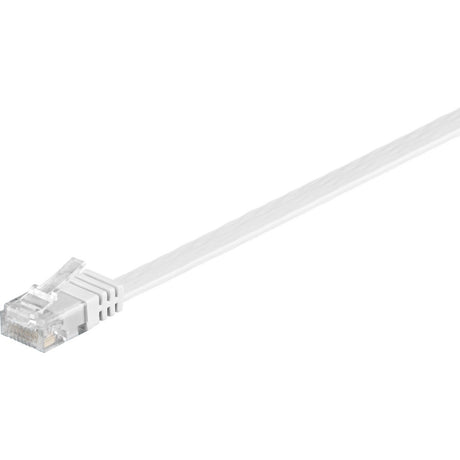 Goobay câble réseau rj-45 u utp avec cat.5e (blanc, 20 mètres, câble plat)
