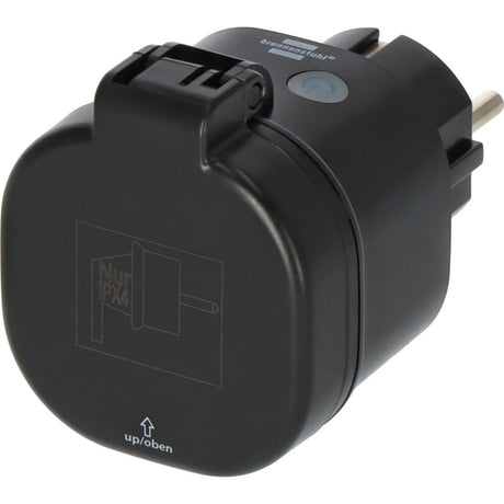 Brennerstuhl connect smart plug wa 3600 xs03 pour multiprise extérieure ip44 (noir, wifi 2,4 ghz, alexa, google, Matter)