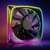Sharkoon requin lumières rgb pwm ventilateur de boîtier (noir, 120 x 120 x 25 mm)