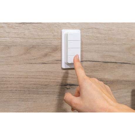 Shelly Blu RC Button 4 ZB Télécommande (Blanc, Bluetooth 5 (LE), ZigBee)