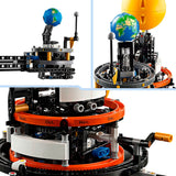Technique Lego - le jouet de construction terre et lune en mouvement