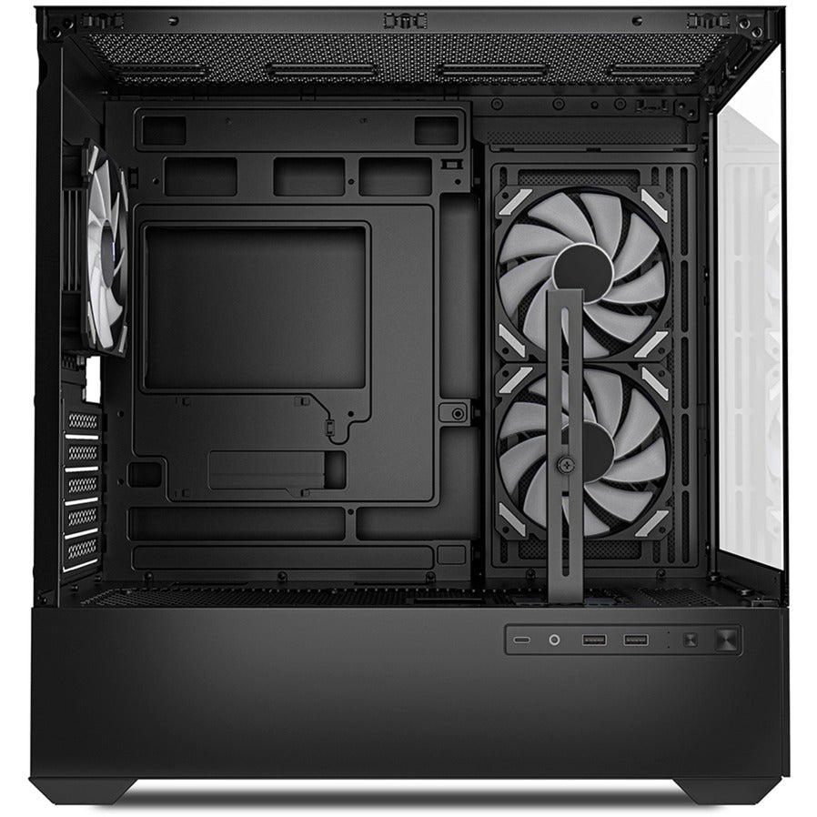 Boîtier mini tour Sharkoon mk6 rgb (noir | 2x usb-a | 1x usb-c | rgb | verre trempé)