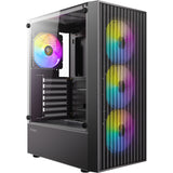 Boîtier tour midi Antec ax27 rgb Elite (noir | 3x USB-A | verre trempé)