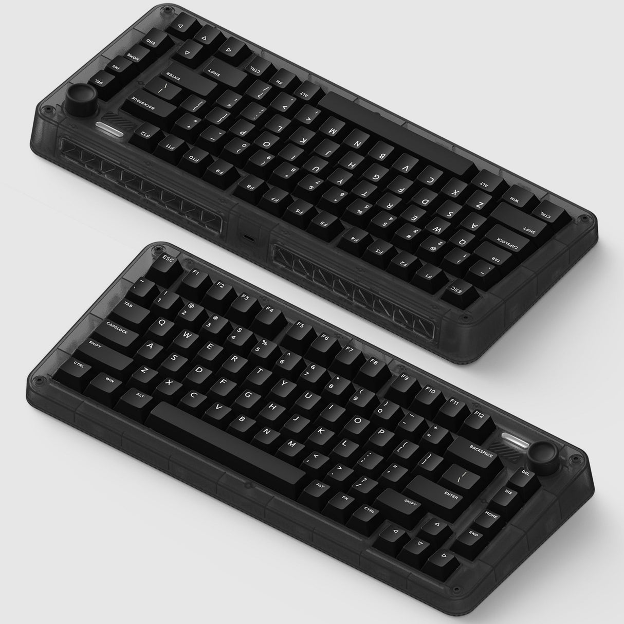 Clavier mécanique sans fil Iqunix zx75 côté obscur (noir, disposition américaine (qwerty), marron cerise mx, 75 %, LED RVB, remplaçable à chaud, pbt double prise, 2,4 GHz | Bluetooth 5.1 | USB-C)