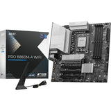 Carte mère MSI Pro B860M-A WiFi Socket 1851 (argent, RAID, 5 Go-LAN, WiFi 7, BT, Sound, µATX)
