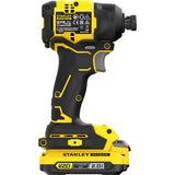 Tournevis à percussion Stanley fatmax v20 18v (noir jaune, batterie et chargeur inclus, avec étui)