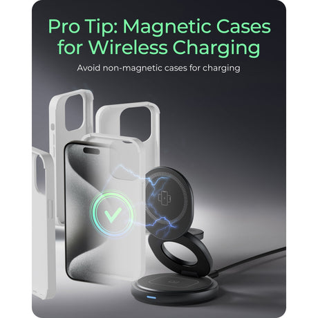 Icy box – chargeur sans fil pliable 3 en 1 (anthracite, ib-sh101-ch)