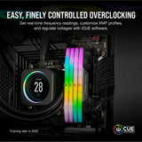 Corsair vengeance rgb 32 gb ddr5-6000 (2x 16 gb) werkgeheugen (zwart, cmh32gx5m2d6000z38, xmp, expo)