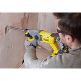 Stanley Fatmax V20 Kit combiné de perceuse à percussion sans fil sans balais 18 V (jaune noir, SDS+, 2 batteries et chargeur inclus, avec étui)
