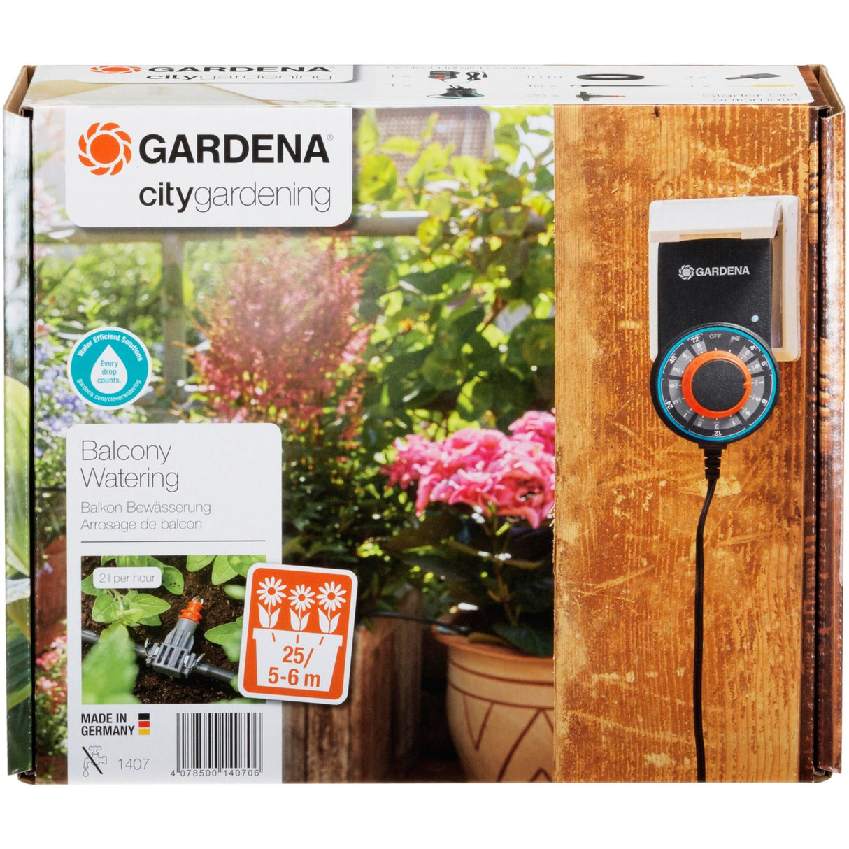 Gardena Gardena Ensemble pour la pulvérisation de boîte à fleurs entièrement automatique
