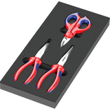 Wera 9781 insert en caoutchouc mousse avec jeu de pinces Knipex 2, 3 pièces - 05150181001