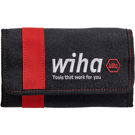 Wiha jeu de tournevis et d'embouts slimvario (rouge jaune, tête fendue, pozidriv, plus pozidriv 10 pièces avec étui pliable)
