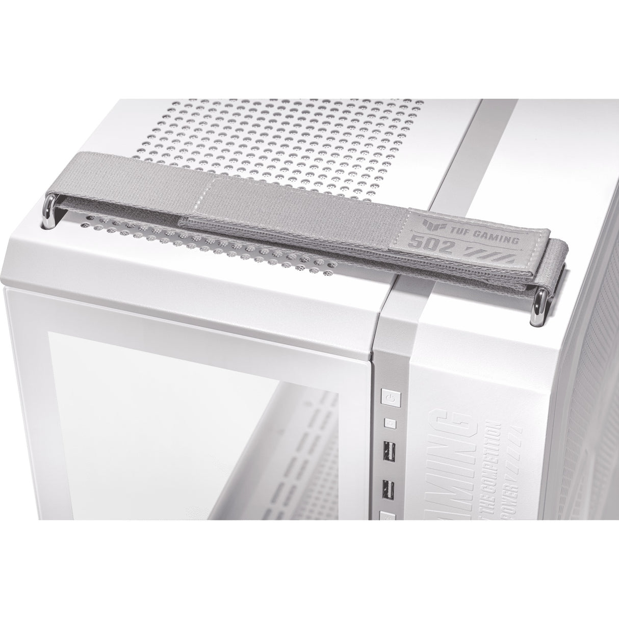 Boîtier tour midi Asus tuf gaming gt502 (blanc | 2x usb-a | 1x usb-c | verre trempé)