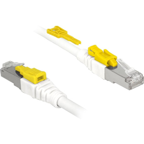 Delock câble patch rj-45 sécurisé avec cat.6a (blanc, 85331, 1 mètre)