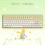 Clavier de jeu mécanique RVB Iqunix f97 floral date (vert, disposition américaine (qwerty), iquunix petit prince, 96 %, LED RVB, remplaçable à chaud, pbt, 2,4 GHz | Bluetooth 5.1 | USB-C)
