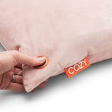 Coussin chauffant sans fil Cozy una Velvet 45 x 45 cm (rose clair, power bank 5000 mah)
