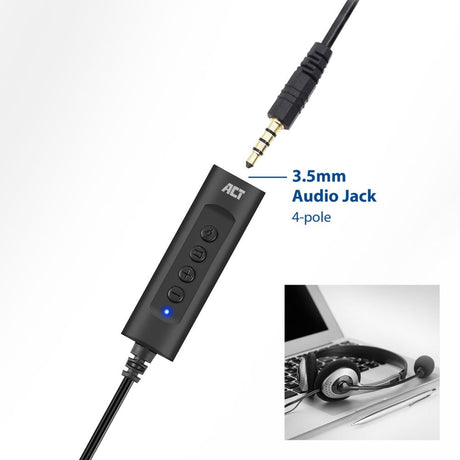 Act connectivité USB-A carte son externe (noir)