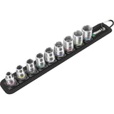Wera Belt B 4 Jeu de douilles Zyklop Clé à douille (argent noir, 9 pièces, avec entraînement 3 8)