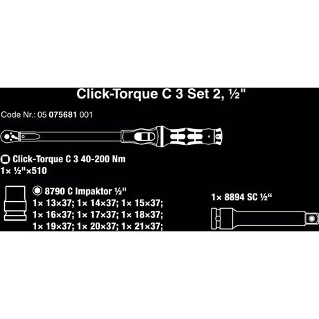 Wera Click-Torque C 3 Set 2, 1 2