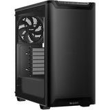 Soyez silencieux! boîtier tour midi à fenêtre de flux d'air pure base 501 (noir | 2x USB-A | 1x USB-C | verre trempé)