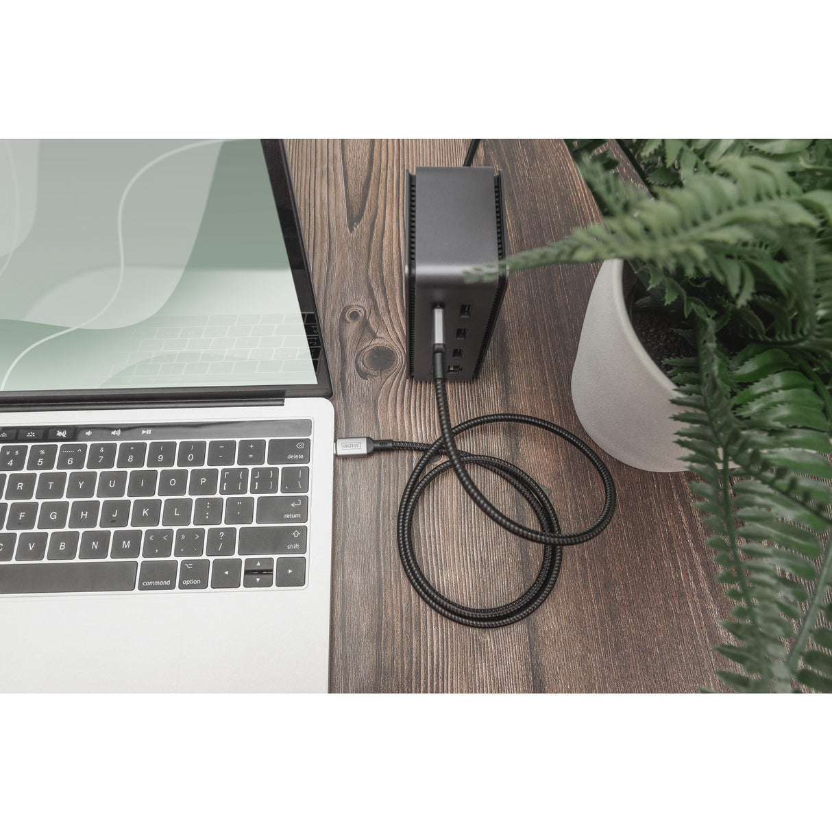 Câble de connexion USB-C Digitus USB-C 4 gen2 (gris noir, 3 mètres)