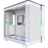 Boîtier tour midi Montech king 95 pro (blanc | 2x USB-A | 1x USB-C | RVB | verre trempé)