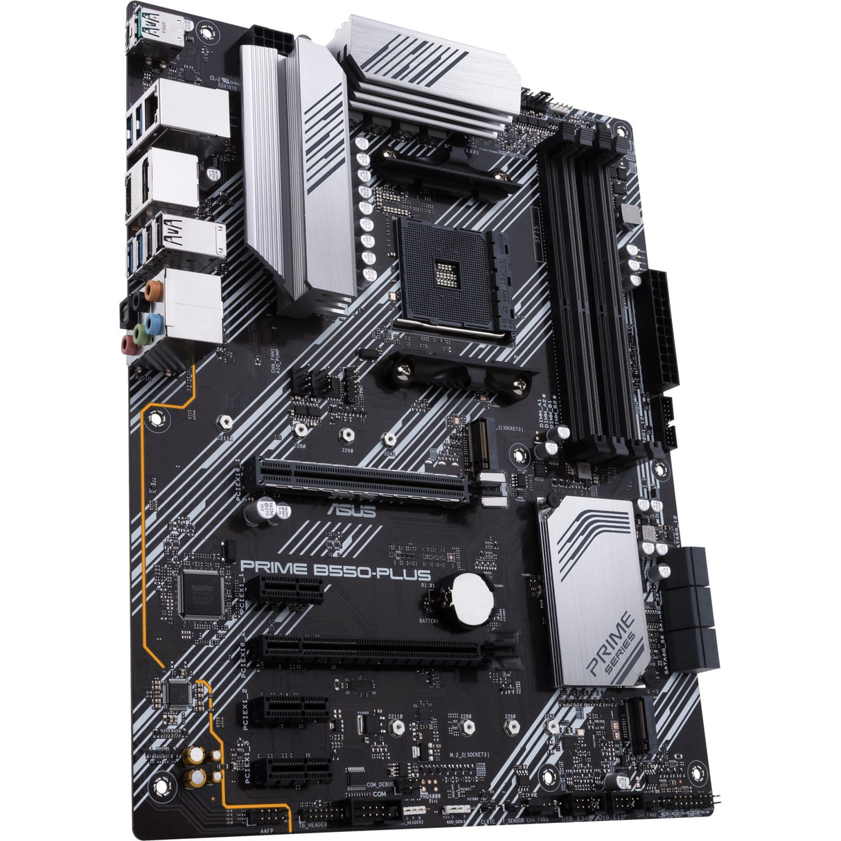 Carte mère Asus Prime B550-Plus Socket AM4 (argent noir, RAID, GB-LAN, Sound, ATX)