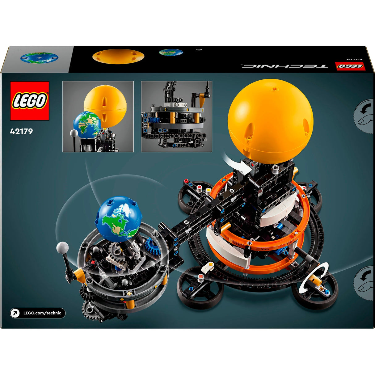 Technique Lego - le jouet de construction terre et lune en mouvement