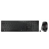 Cherry dw 9500 slim, ensemble de bureau (noir argenté, disposition européenne (qwerty), commutateurs à ciseaux, 3 000 dpi, Bluetooth 4.2 2,4 GHz)