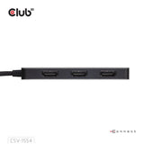 Adaptateur Club 3D USB-C vers Triple HDMI MST Hub 4K60Hz (Noir)