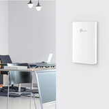 Tp-link omada eap615-wall ax1800 plaque murale wifi 6 point d'accès (blanc, poe)