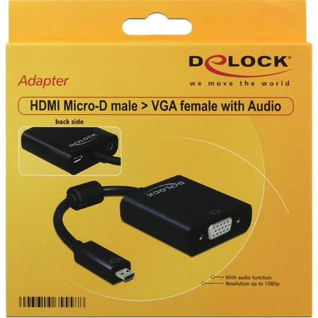 Delock adaptateur micro HDMI vers VGA (noir, 0,17 mètres)