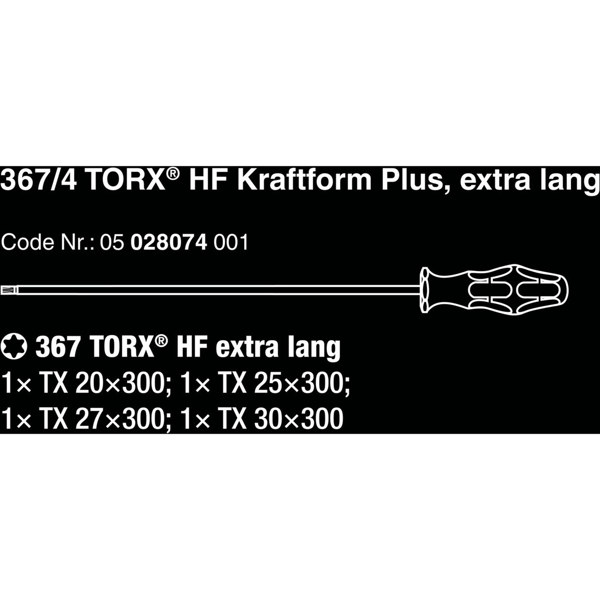 Wera jeu de tournevis hf kraftform plus jeu de tournevis 367 4 torx hf