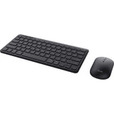 Trust Lyra ensemble clavier-souris sans fil multi-appareils pour ordinateur de bureau (noir, disposition américaine (QWERTY), commutateurs à ciseaux, 65 %, 800 - 1 600 dpi, USB 2,4 GHz, Bluetooth)