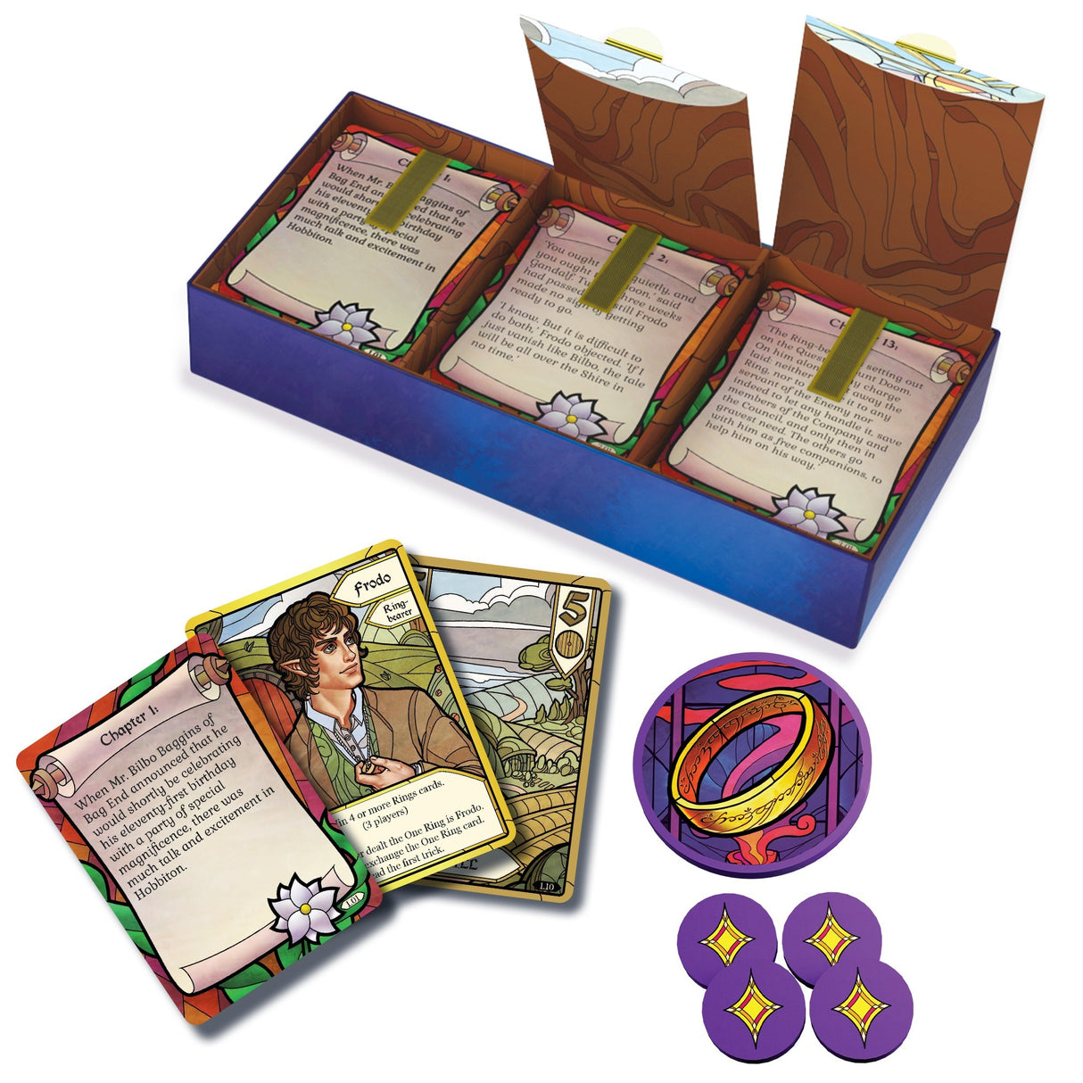 Asmodee le seigneur des anneaux : communauté de l'anneau : jeu de cartes (anglais, 1 à 4 joueurs, 20 minutes, à partir de 10 ans)