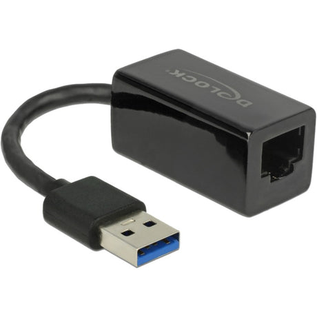 Delock superspeed USB-A (USB 3.1 Gen 1) mâle > Adaptateur compact Gigabit LAN 10 100 1000 Mbps (noir, 12,7 centimètres)