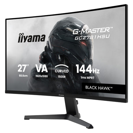 Moniteur de jeu incurvé Iiyama G-Master Black Hawk G2471HS-B1 27 (noir, HDMI, DisplayPort, 2x USB, 144 Hz)