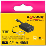 Dellock USB-C> Anneau de clé de l'adaptateur HDMI