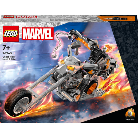Lego Marvel - Jouet de construction de moto Mech Ghost Rider (76245)