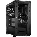 Soyez silencieux! boîtier tour midi à fenêtre de flux d'air pure base 501 (noir | 2x USB-A | 1x USB-C | verre trempé)