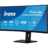 Moniteur ultra-large incurvé Iiyama Prolite XCB3494WQSU-B1 34 (noir, 2x HDMI, port d'affichage, 2x USB-A, 2x USB-C)