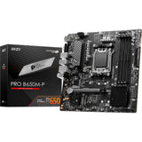 Carte mère MSI Pro B650M-P Socket AM5 (noir, RAID, 2,5 Go-LAN, son, µATX)