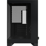 Fractal design pop 2 vision midi tower behuizing (zwart | 1x usb-a | 1x usb-c | tempered glass)