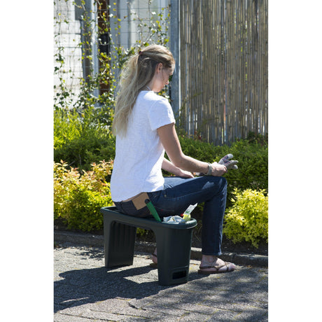 Banc de jardin nature 2 en 15 65,5x25x34 cm vert