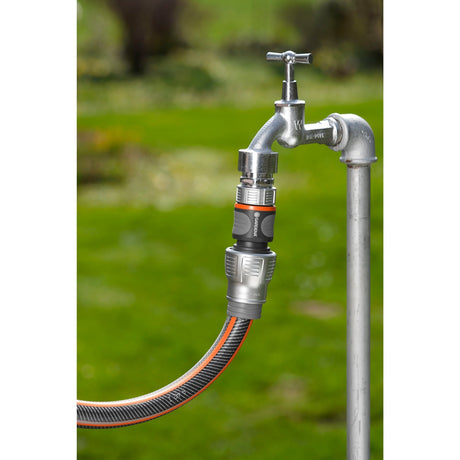 Raccord de tuyau Gardena premium 19 mm (3 4 ) (gris argent, 18256-50)