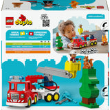 Lego Duplo Town 10473 camion de pompiers avec tuyau et pompier