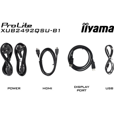 Moniteur Iiyama prolite xub2492qsu-b1 23,8 (noir (mat), HDMI, port d'affichage, 3x USB-A, USB-C)