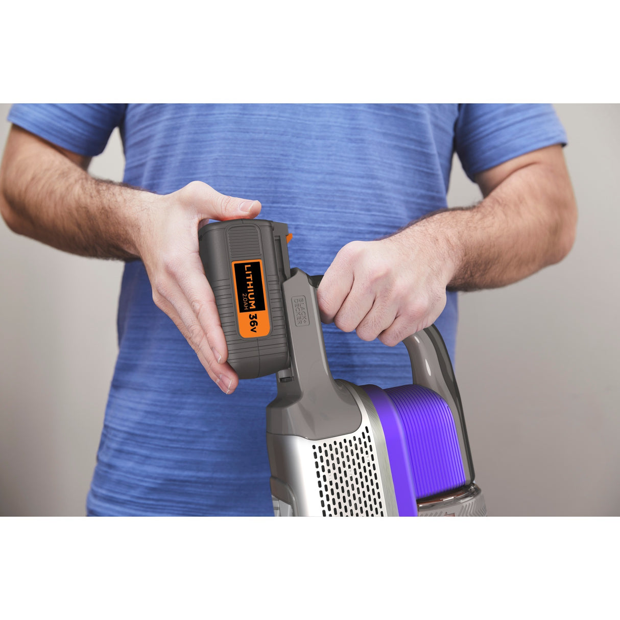 Aspirateur-balai pour animaux de compagnie extrême Black+decker 36 V 4 en 1 Power Series (violet)