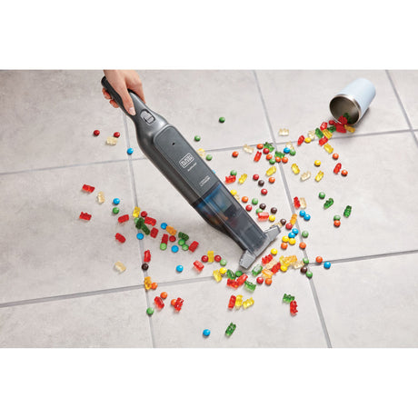 Black+decker hlvc320b11-qw 12v 2.0ah slim handvac kruimeldief handstofzuiger (zwart, incl. laadstation)